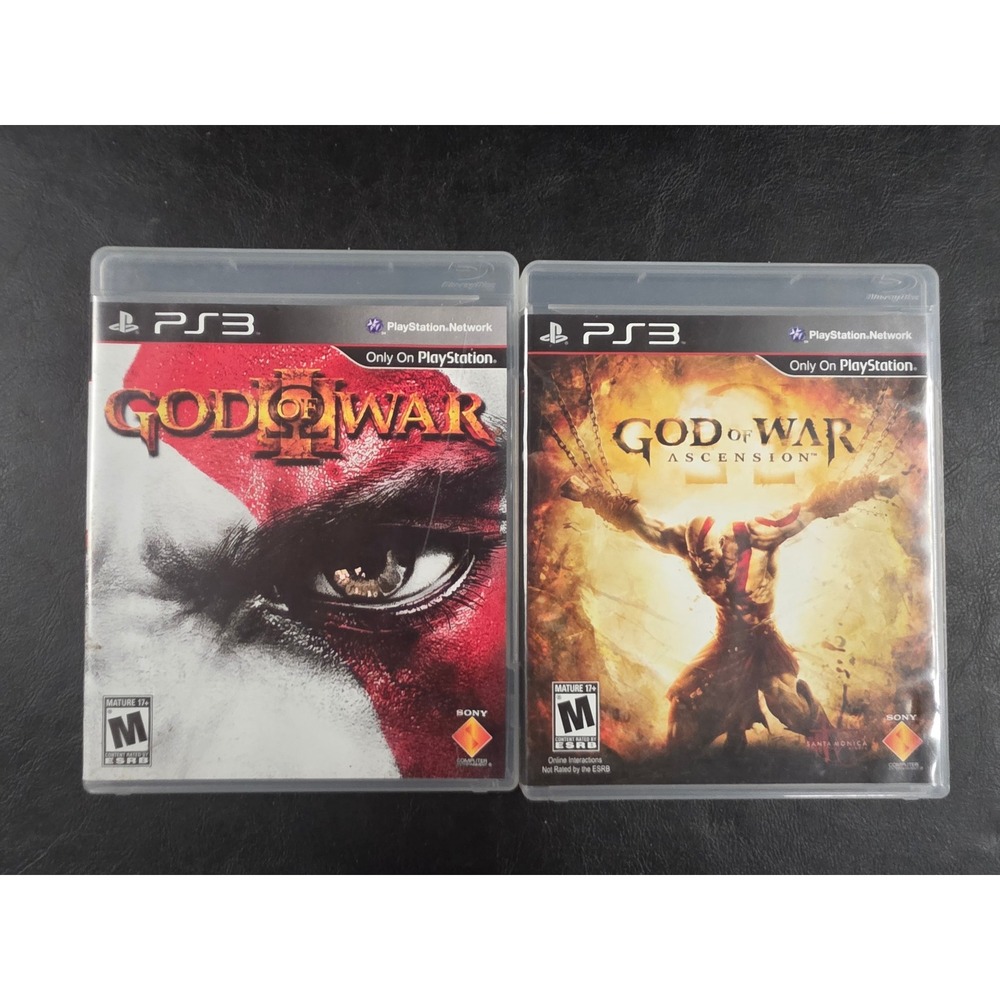 God of War III & God of War Ascension PS3 PlayStation 3 Game Lot Bundle Sony